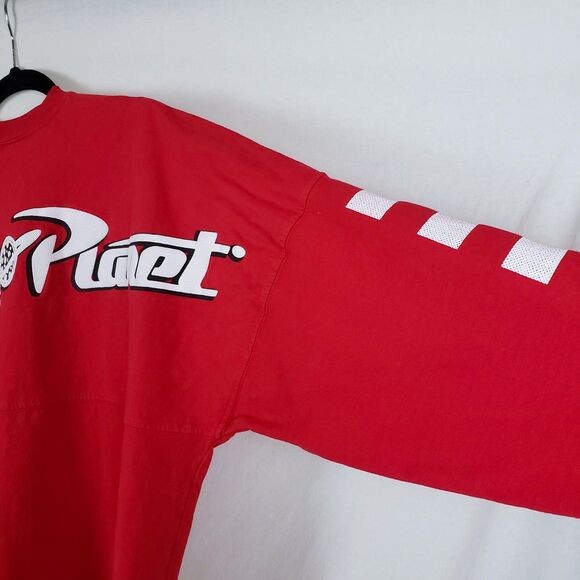 Disney Toy Story Pizza Planet Spirit Jersey Adult Small Red Long Sleeve - Picture 5 of 11
